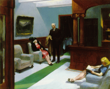 Pin, XX, Hopper, Edward, Hotel lobby, 1943
