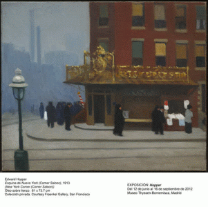 Pin, XX, Hopper, Edward, Salon corner, Faenkel Gallery, San Francisco, USA, 1913
