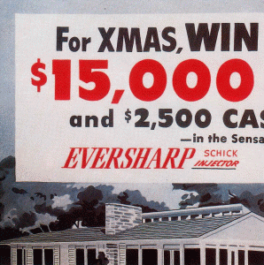 Pin, XX, Rosenquist, James, Gane una casa para Navidad, Col. Tom Eliasson, Estocolmo, Suecia, 1964