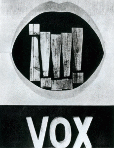 Pin, XX, Tilson, Joe, Caja Vox pintada, 1963
