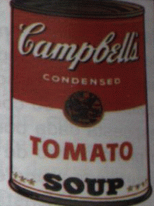 Pin, XX, Warhol, Andy, Sopa de tomate Campbells