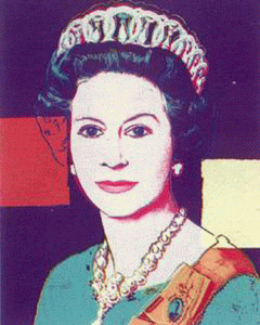 Pin, XX, Warhol, Andy, Retrato de la reina Isabel de Inglaterra