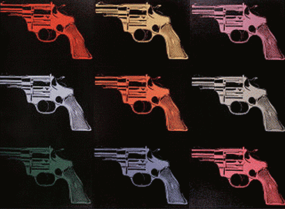 Pin, XX, Warhol, Andy, Revolveres Guns, 1981-1982