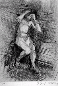 Grabado, XX, Duchamp, Marcel, Nude doing ber hair, expresionismo, M. de Bellas Artes de San Francisco, 1933