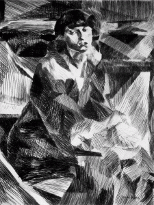 Grabado, XX, Duchamp, Marcel, Portrait of a yong woman, M. de Arte Moderno, N. York, 1913