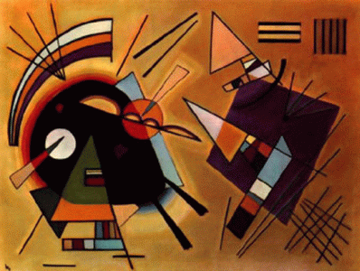Pin, Kandinski, Vassily, Negro y violeta, 1924