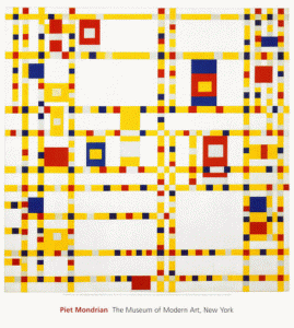 Pin, XX, Mondriaan, Piet Cordelis, Broadway boogie, Museum The Modern Art, N. York, 1942