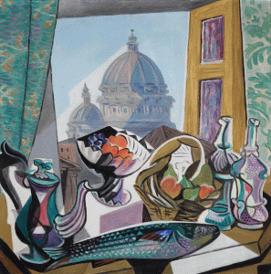 Pin, XX, Severini, Gino, Still Life with the Domes Peters, Col. Doroheum, 1941-1943