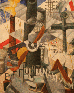 Pin, XX, Severini, Gino, Sntesis visual de la guerra, 1914