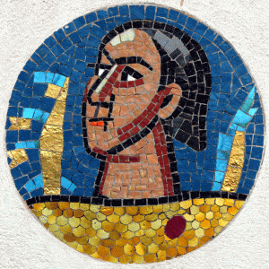 Pin, XX, Mosaico, Kolig, Anton, Iglesia de Saak, Carintia, Austria