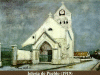 Pin, XX, Utrillo, Maurice, Iglesia de pueblo, 1919