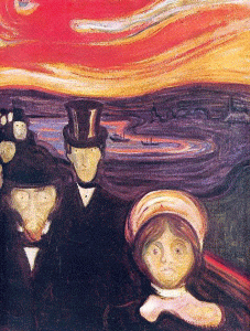 Pin, XIX, Munch, Edvard, La angustia, 1894
