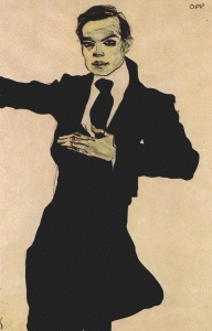 Pin, Schiele, Egon, Retrato de Oppenhmeier, Der Albertina, Graphiche Sammlung, 1910
