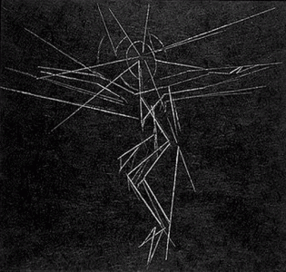Pin, XX, The crucified an black ground, 1962