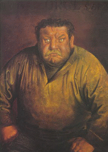 Pin, XX, Dix, Otto, Retrato del actor Heinrich George, 1932