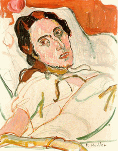 Pin, XX, Hodler, Ferdinand, Valentine Dael sickbed, 1914