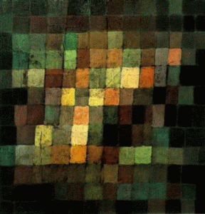 Pin, XX, Klee, Paul, Ancient, sound abstract on black, 1925