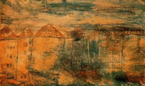 Pin, XX, Klee, Paul, Vista de una plaza, 1912