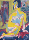 Pin, XX, Ludwig Kirchner, Ernst, Desnudo femenino sentado, M. Thyssen Bornemisza, 1921-1923