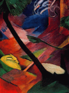 Pin, XX, Marc, Franz, Deer in the forest, 1912