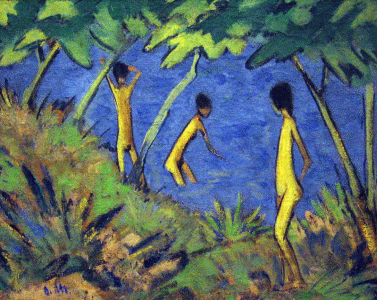 Pin, XX, Mueller, Otto, Desnudos en el paisaje con amarillo, MOMA, N. York, 1919
