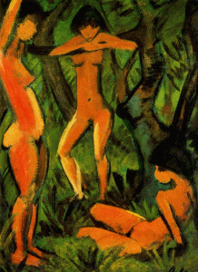 Pin, XX, Mueller, Otto, Tres desnudos en el bosque