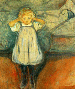Pin, XIX, Munch, Edvard, La madre muerta, Kunstalle, Bremen, Alemania, 1899-1900