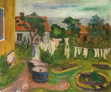 Pin, XX, Munch, Edvard, Ropa tendida en Asgardstran, 1902