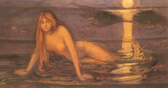 Pin, XIX, Munch, Edvard, Seora del mar, detalle, 1896