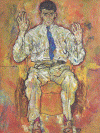 Pin, XX, Schiele, Egon, El pintor Albert Paris Guterslockh, Expresionismo, 1918