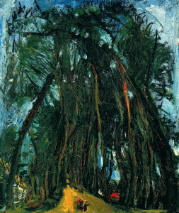Pin, XX, Soutine, Chaim, Avenue of Trees at Chartres, Col. particular, 1935