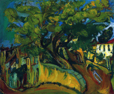 Pin, XX, Soutine, Chaim, Cagnes landscape with tree, Tate Gallery, London, 1923-1924