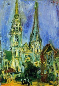 Pin, XX, Soutine, Chaim, Catedral del Chartres, Col. privada, 1933