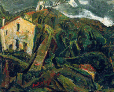 Pin, XX, Soutine, Chaim, Ceret landscape, Col. privada, Ginebra, Suiza, 1920