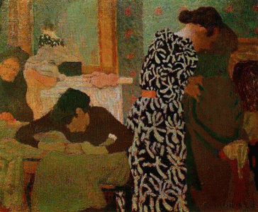 Pin, XIX, Vuillard, Edouard, El vestido de flores, 1891