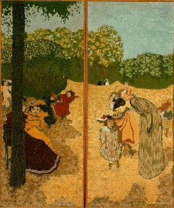 Pin, XIX, Vuillard, Edouard, Jardines pblicos con nias jugando, 1894