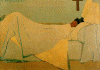 Pin, XIX, Vuillard, Jean douard, En la cama, M. de Orsay, Pars, Francia, 1891