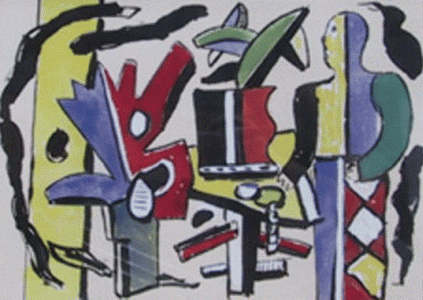 Pin, XX, Lger, Fernand, El artista en su estudio, 1953