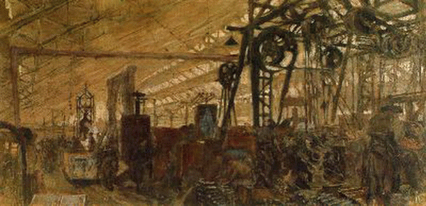 Pin, XX, Vuillard, Edouard, Fbrica de armamento, las torres, 1917