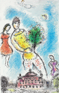 Pin, XX, Chagall, Marc, Dans le ciel de lOpera, 1980
