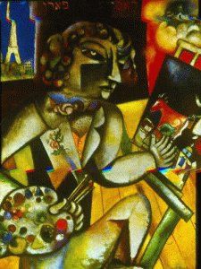 Pin, XX, Chagall, Marc, Autorretrato con siete dedos, M. Municipal, Amsterdam, P Bajos-Holanda1913