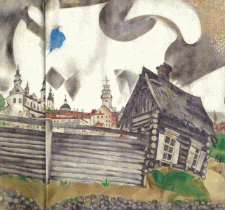 Pin, XX, Chagall, Marc, Casa gris, M. Tyssen-Bornemisza, 1917