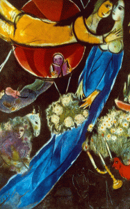 Pin, XX, Chagall, Marc, Mundo rojo y negro, Col. privada, 1951