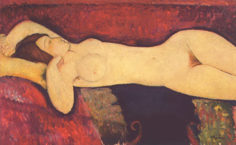 Pin, XX, Modigliani, Amedeo, Desnudo recostado o El gran desnudo, M. of Modern Art, N. York, 1919