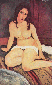 Pin, XX, Modigliani, Amedeo, Desnudo sentado,Col. privada, 1917