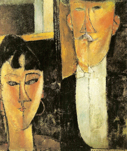 Pin, XX, Modigliani, Amedeo, Los esposos, M. Moder Art, N. York, 1915-1916