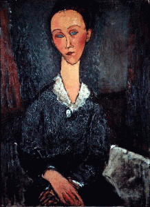 Pin, XX, Modigliani, Amedeo, Mujer en el cuello blanco, M. de Grenoble, Francia, 1917