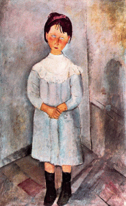 Pin, XX, Modigliani, Amedeo, Nia en azul, 1918