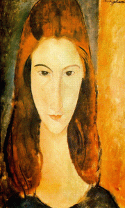 Pin. XX, Modigliani, Amedeo, Retrato de Jeanne Hebuterne, 1919