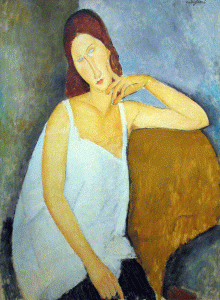 Pin, XX, Modigliani, Amedeo, Retrato de Jeanne Hebuterne, M.Metropolitano, N. York, 1919